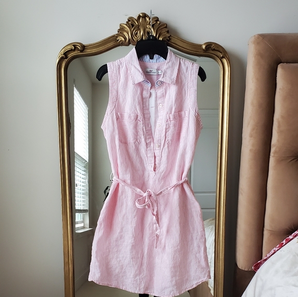 Vineyard Vines Dresses & Skirts - Vineyard Vines linen stripe shirt dress 0